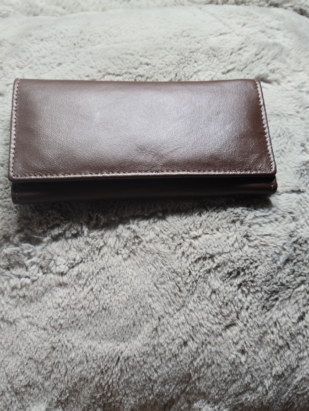 Brown Leather Tri-Fold Wallet